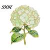 Hydrangea Flower Brooch Pin, Enamel Shape Lapel Polished Edges Backpack Artistic Floral Decorative Badge for Coat Collars Scarves Canvas Bags Colorful