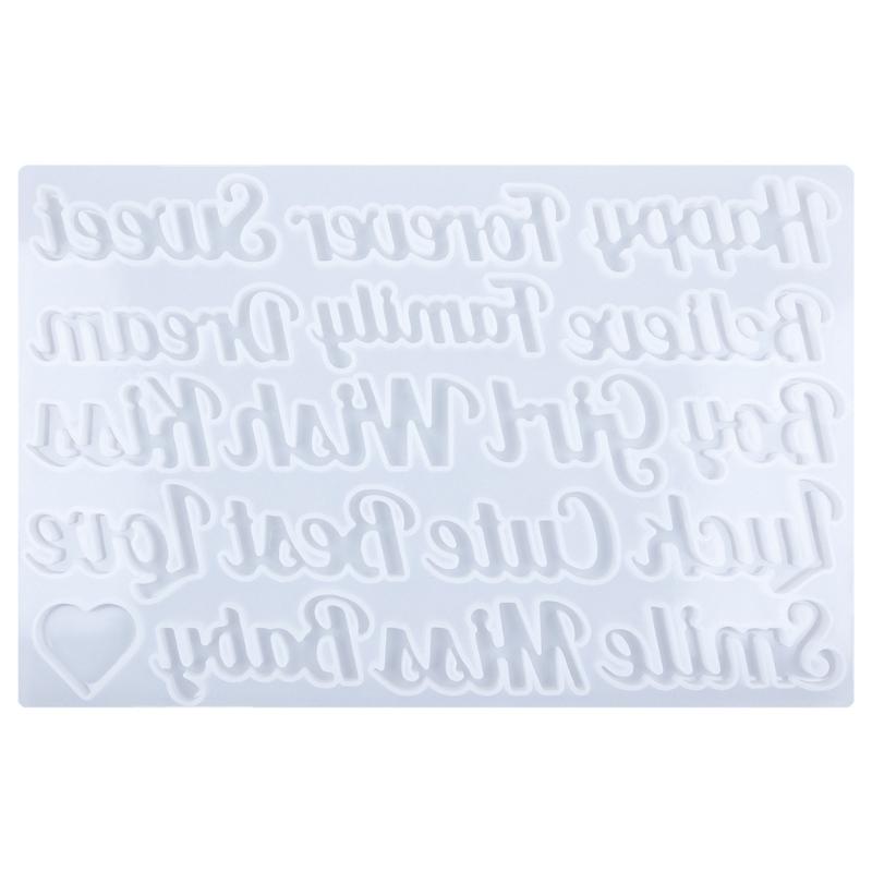 Silicone Alphabet Resin Molds Kit Letter Silicone Mold Greeting EpoxyResin  Casting Mold Keychain Making Set Keyrings 1