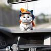 Themed Cartoon Fun 2d Acrylic Cat Hanging Decoration For Eyecatching Car Interiors