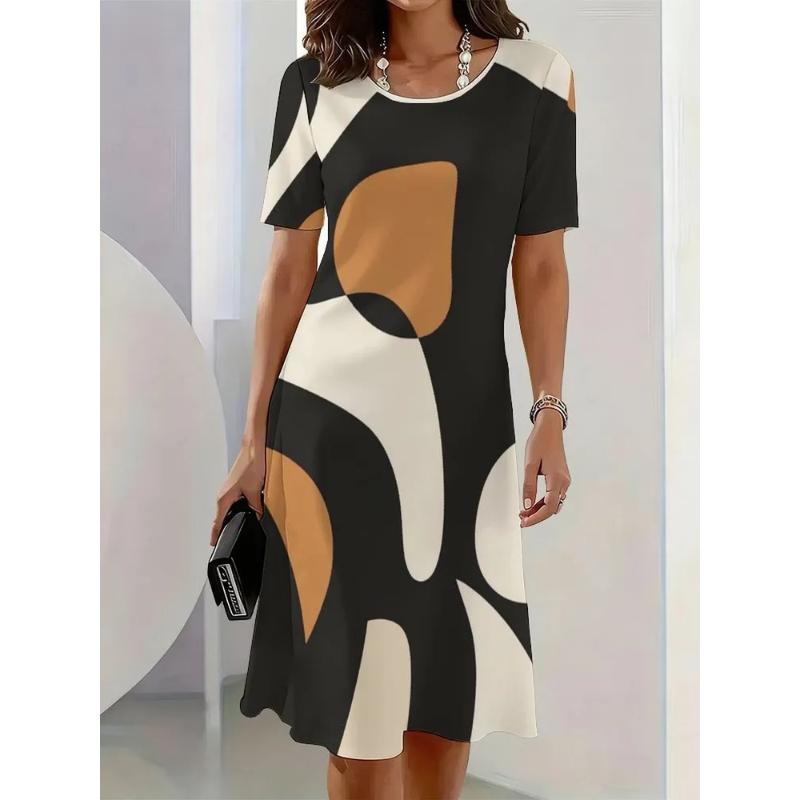 Stylish Simple Women's Dress Loose Versatile Casual Dresses