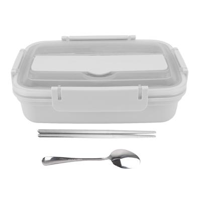 Lunch Box 3 Compartments 304 Stainless Steel Plastic Matching Spoon Chopsticks Portable Lunch
