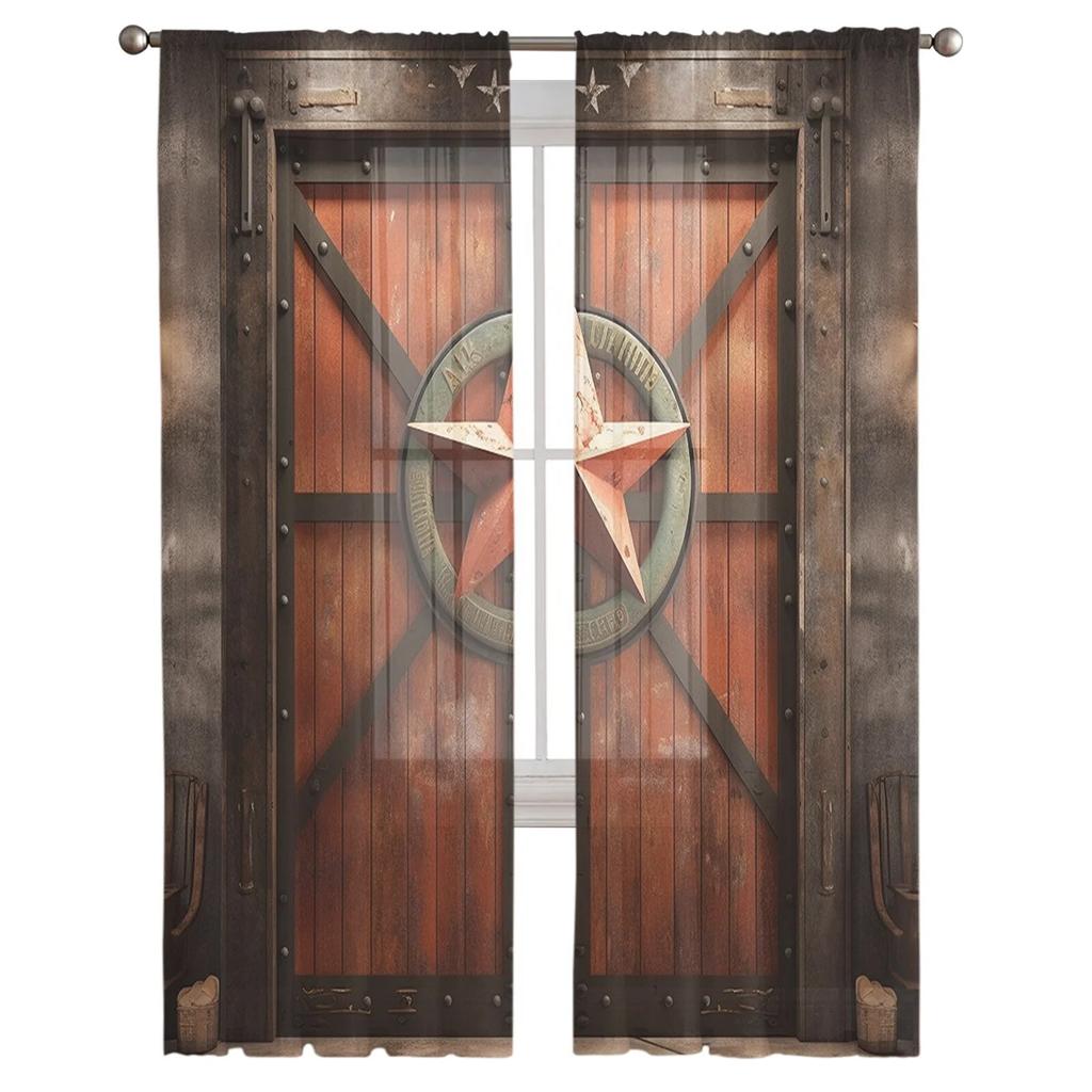 Ușă Poartă de Fier Perdele din tul pentru sufragerie Perdele transparentă pentru dormitor Jaluzele pentru ferestre Perdele din voal