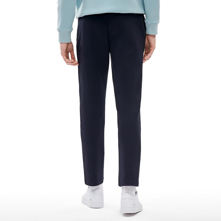 FILA Logo Embroidered Straight Fit Mid-Rise Knit Sports Pants Men bottoms Legendary-Blue F11M211601FNV