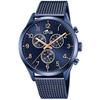 Montre Homme - Lotus - 18638/1 - Chrono AM.PM - Acier Bleu - Étanche 50m - 43mm
