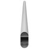 Clothes Rod 2 pcs Silver 664 x 15 x 29 mm Aluminium Alloy