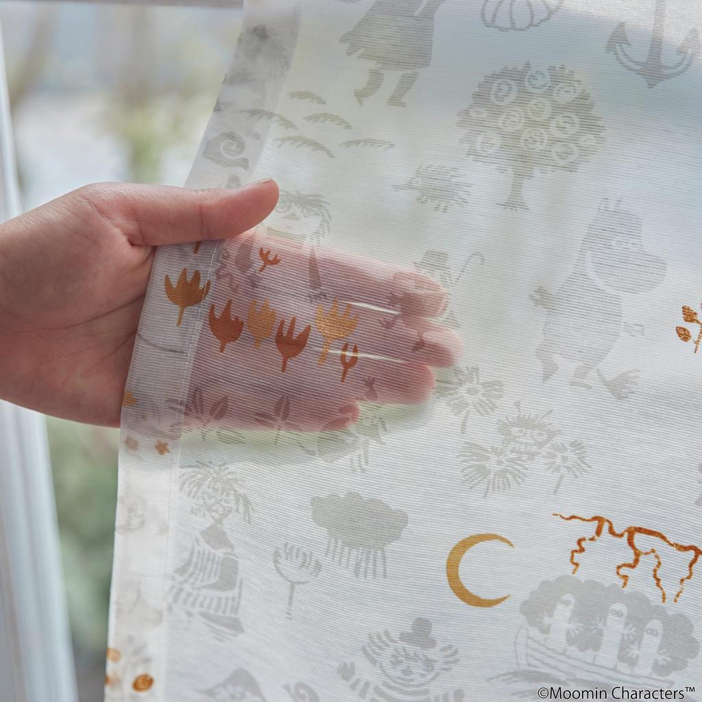 Suminoe MOOMIN Funtime Voile Curtain Sheer 1 piece 100 x 198cm GR 342-74308