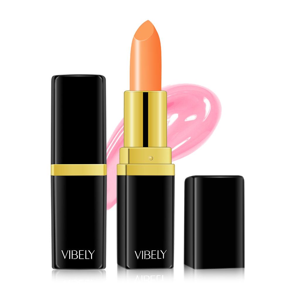 VIBELY Moisturizing Temperature Healthy Red Cherry Lipstick Color Changing Nourishing Moisturizing Lip Balm Thousands of People Thousands of Colors