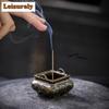 Fyrkantig rökelsehållare i antik stil Antik diffusor Rökelsebrännare Meditation Doftande aromatiska ljus Rökelsekar Kaféer Ornament