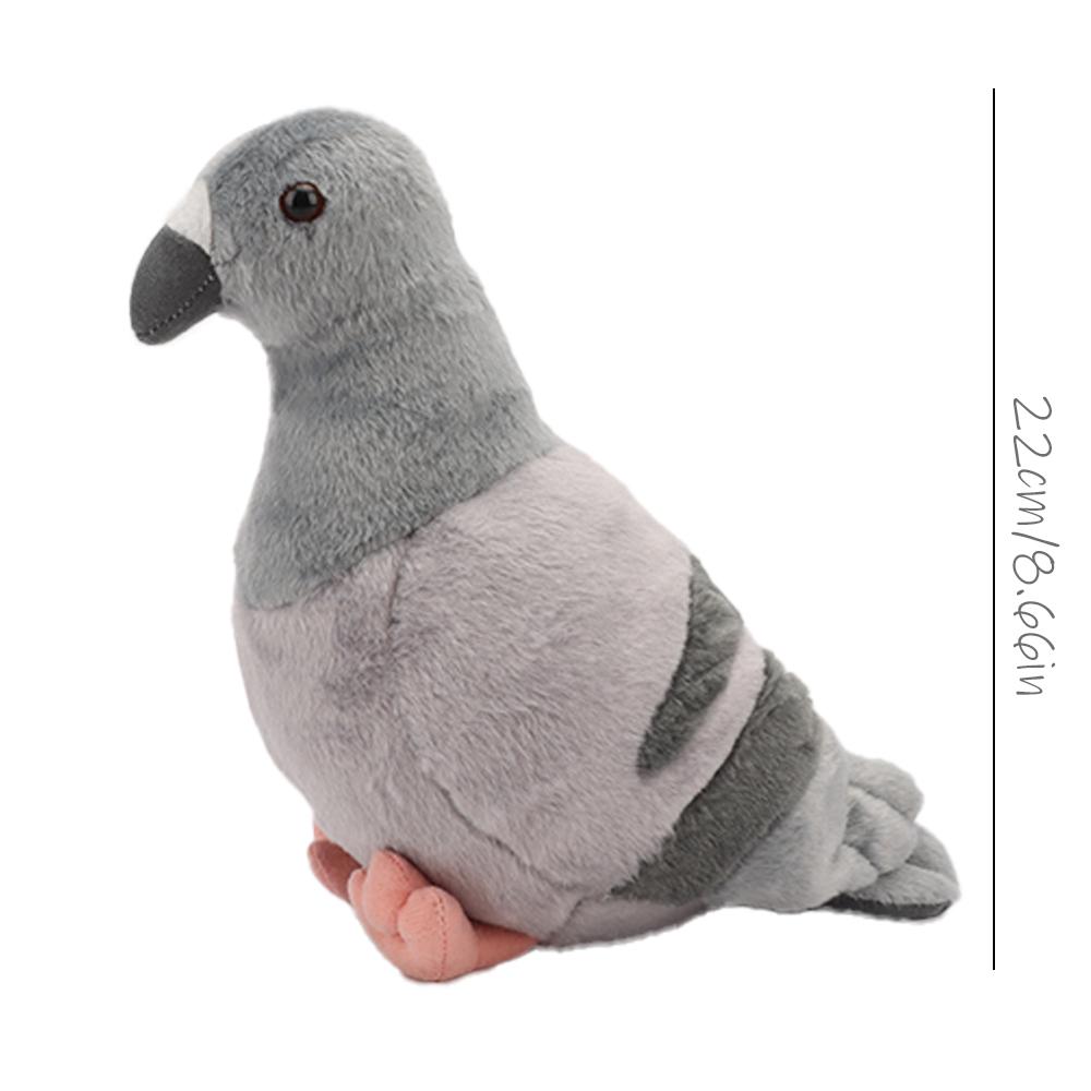 

Реалістичні м які іграшки-голуби М які, схожі на справжніх сірі, білі голуби Птахи з очима, пір ям Декор для дому Подарунки на день народження 22cm
