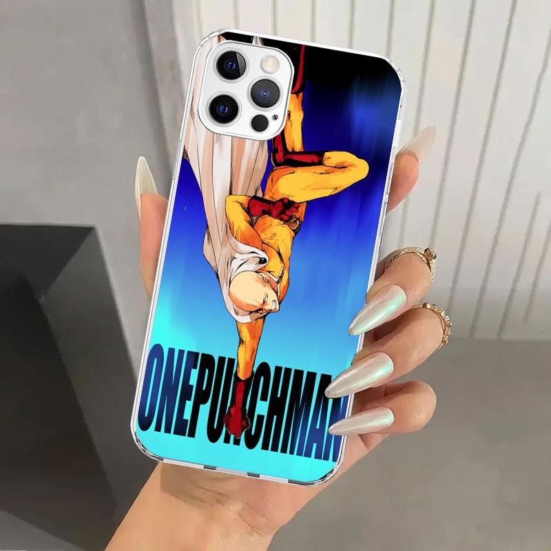 1 Punch Man Anime Phone Case for Iphone 17 Air 16 15 Plus 14 13 Mini 12 11 Pro Max 16E 7 8 SE 2020 Soft Funda Print Shell 17 Air