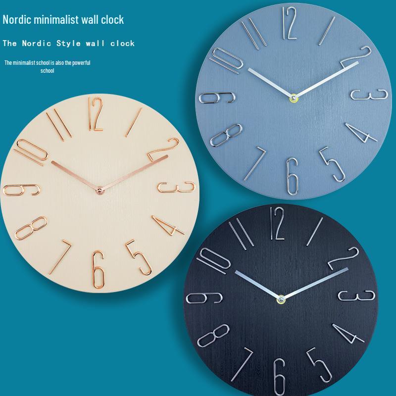 30cm Silent Quartz Wall-Mounted Clock for Living Room