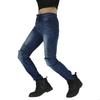 Womens Slim Fit Stretch Motorcycle Riding Jeans Protective Anti-fall Pants Biking