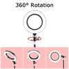 Ring Light Photography Lighting Selfie Lamp USB Dimmable with Tripod for Youtube Makeup Video Live Photo Studio