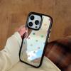 Full Screen Love Polka Dots Mirror Case for iPhone 16 Pro Max, Apple 14 & 15