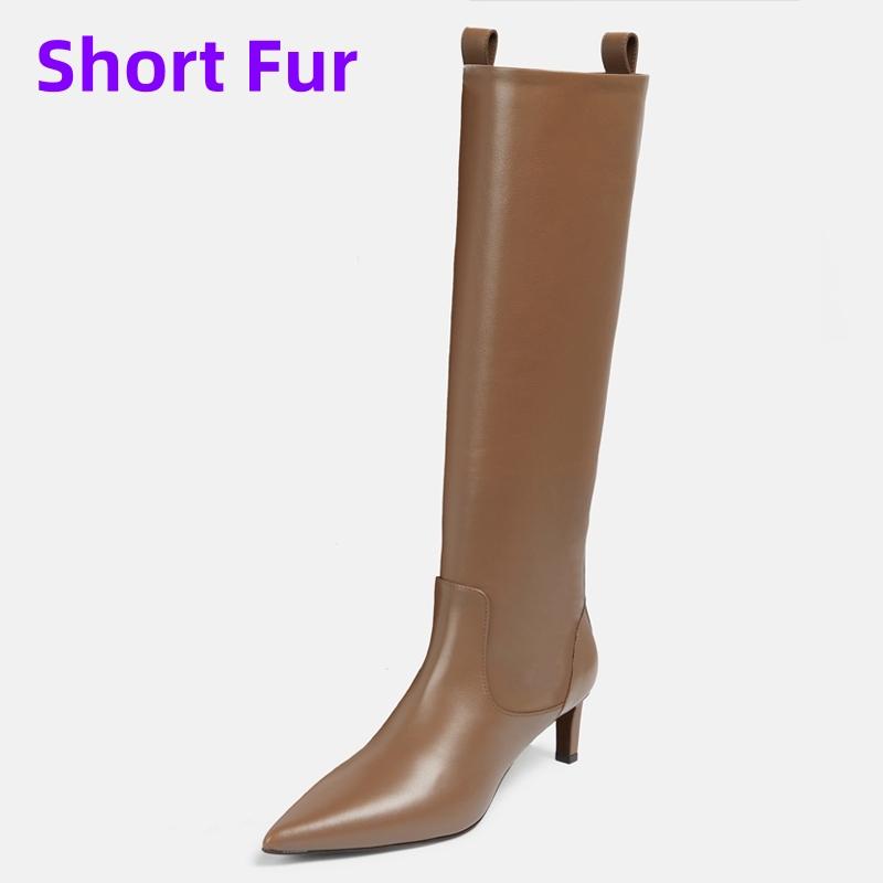 INS Kozaki do kolan Buty damskie Skóra naturalna Czarne obcasy Western Wysokie Długie Botki Chelsea Damskie 2025 Zimowe Trend Buty Marka