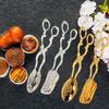 New Vintage Style Fruit Salad Cake Clip Buffet Food Tong Gold-plated Snack Cake Clip Salad Pastry Clamp Baking Barbecue Tool