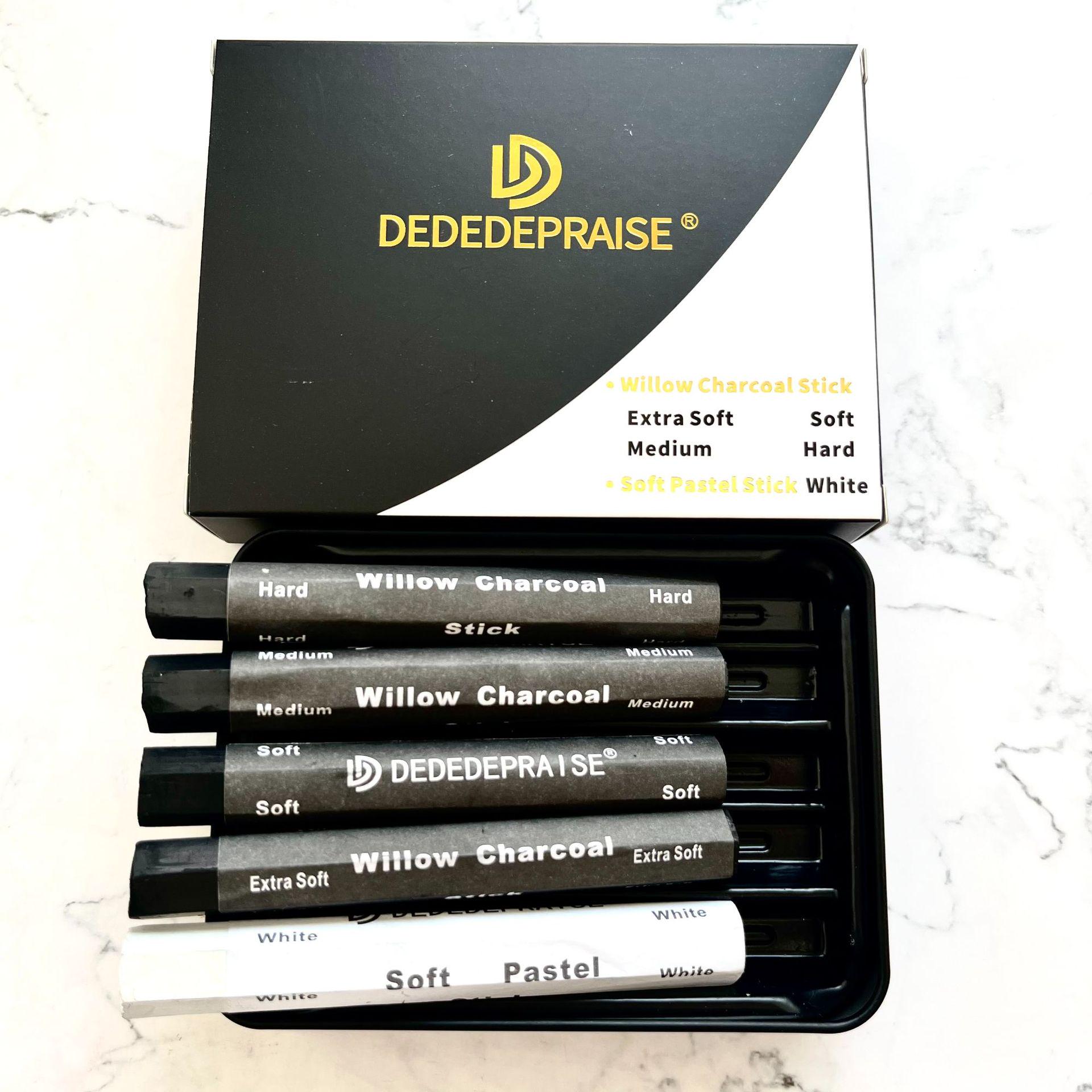 

Willow Charcoal Drawing Sticks - Professional, High-Quality, Water-Soluble Charcoal Pencils for Soft, Medium, Hard Sketching