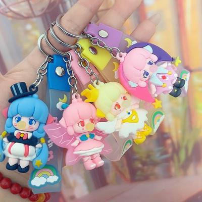 Portachiavi Ciondolo Ragazza Elfo con Bolle Creative - Accessorio per Borsa e Auto Cartoon, Carino Regalo per Coppia