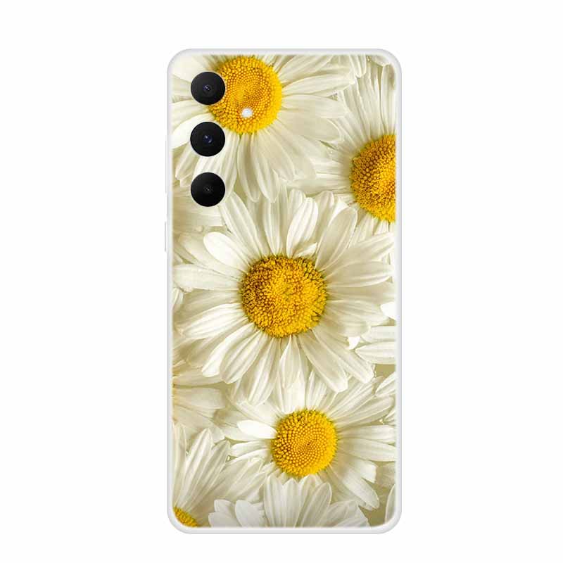 Colour Floral Phone Case for Samsung A05 A15 Clear Soft Case Silicone TPU Cover for Samsung Galaxy A25 A35 A55 Protective Funda