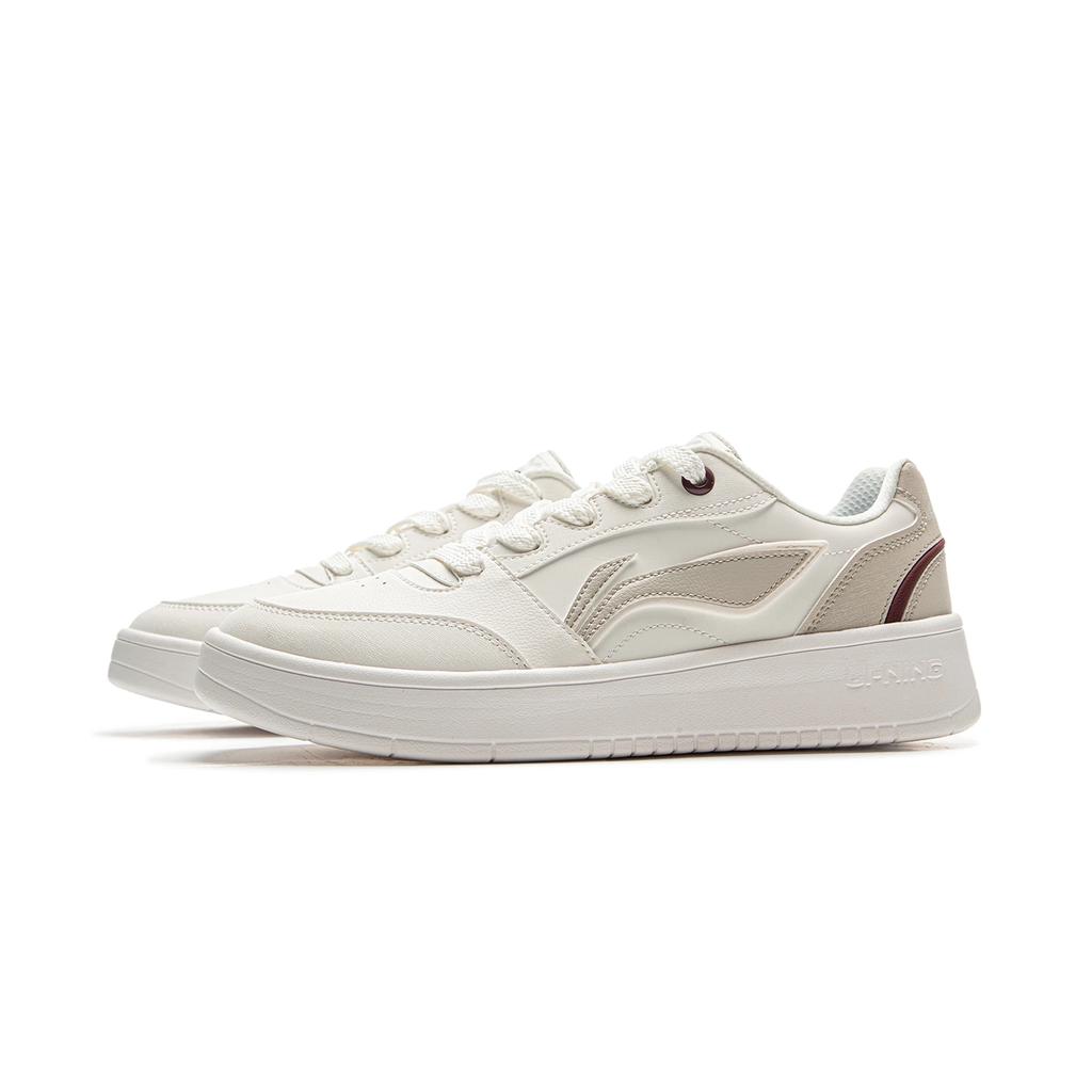 New LiNing Yuanbao V3 Anti Slip Wear Resistant Low Top Skateboard Shoes Men's White Beige AGCV107-2