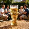 Mug à Bière Football pour Bières Artisanales Stouts et Cidres Poignée Ergonomique Verre à Bière Design Inspiré des Stades Tasse à Bière Parfaite pour les Soirées Regardage les Barbecues et