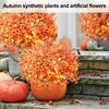 Fall Artificial Flowers Realistic Fake Violets Faux Plants Rustic Long-lasting