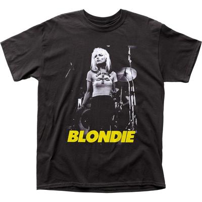 Camiseta Unisex Blondie Funtime Música Concierto Clásico Banda de Rock N Roll Camiseta Negra