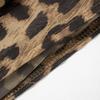 Leopard Print Silk Dress Women Sexy Deep -Neck Backless Beach Dresses Summer Sleeveless Chiffon Holiday Party Dress