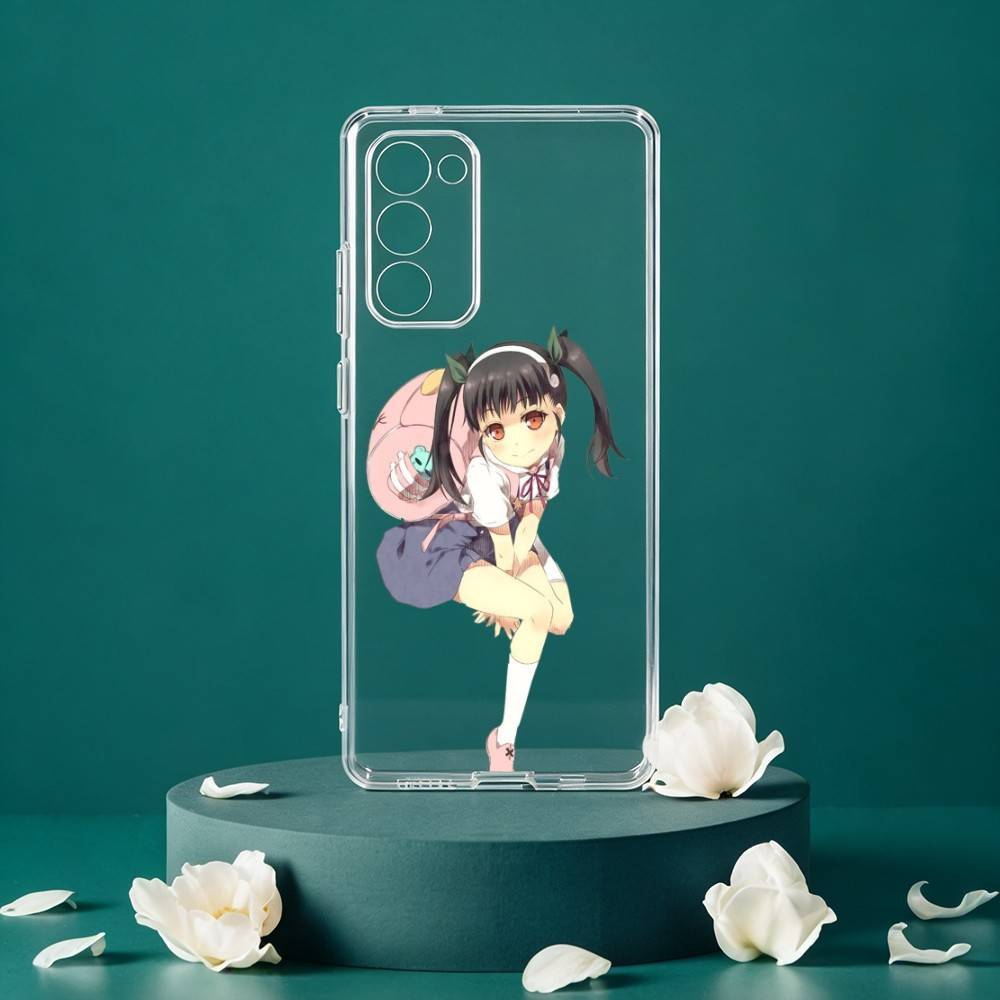 H-Hachikuji Mayoi Cute Phone Case For Samsung Galaxy S24 S25 S23 S22 S21 Plus S24 S25 Transparent Cover Case