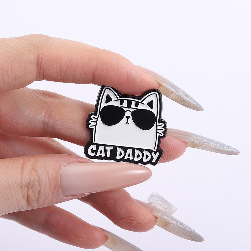 Punk Cat Enamel Pins Custom MY CAT AND I TALK SHIT ABOUT YOU Brooches Lapel Badges Clothes Animal Jewelry Gift for Kids Friends