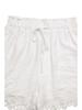 2026 Resort Style White Lace Patchwork Drawstring Shorts