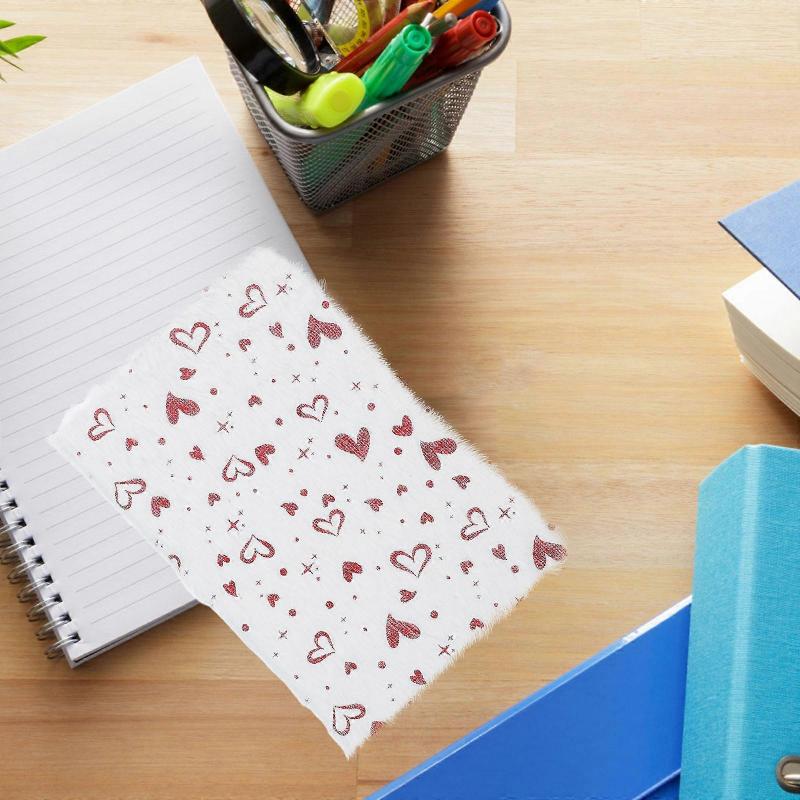 Heart Design Valentines Plush Notebook for Writing and Planning