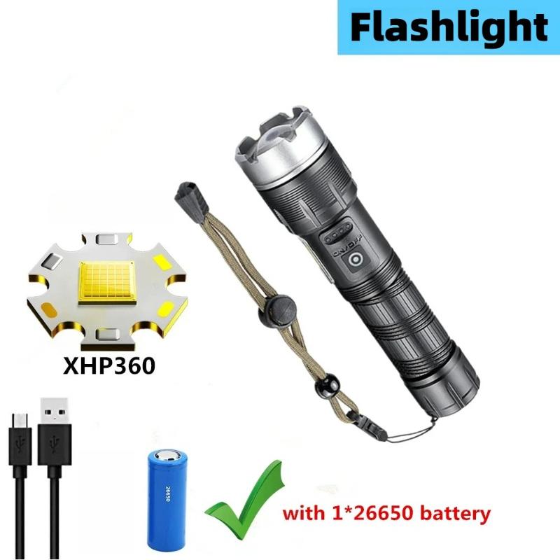 5000LM Rechargeable Torch XHP70 Super Bright Lantern High Power LED Flashlight COB Side Light Lamp USB Waterproof Camping