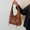 Korean Version Ins Style Versatile Personality Solid Color Casual Large Capacity Underarm Bag Women's Trend Bow Premium Shoulder Bag