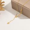 18K Gold Plated Hollow Star Tassel Clavicle Chain Necklace - Women's Colorfast Accessory, New Niche Design
