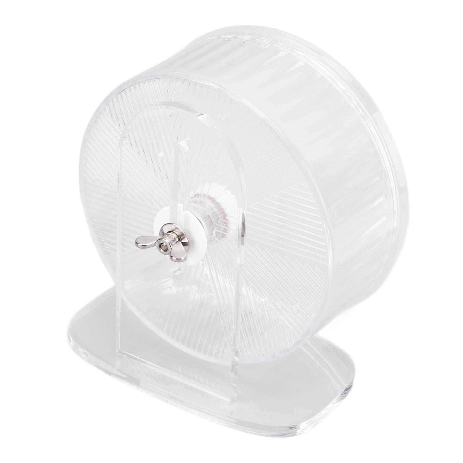 

Бесшумное беговое колесо для хомяка Акриловое Предотвращает скольжение Круглое Колесо для тренировок домашних животных для хомяка Золотой хомяк Прозрачное 17 см 17cm