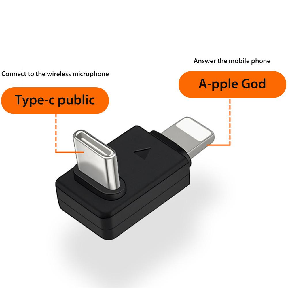 HdoorLink USB Type C To Lightning Microphone OTG Adapter For Iphone 15 16 14 13 12 11 Pro X XR XS Max iPad Microphone TYPE-C Audio Connector