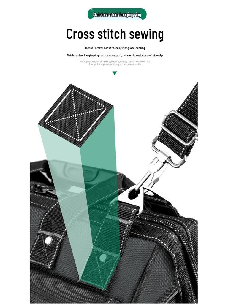 Bolsa Duradera Multifuncional Portátil para Herramientas de Carpintería: Solución de Almacenamiento para Electricistas y Reparación en Lona Espesa