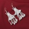 Miaozhai Serie Miao Silberschmuck Horn Ohrringe Retro Lange Glocke Quaste Yunnan Miao Ohrringe