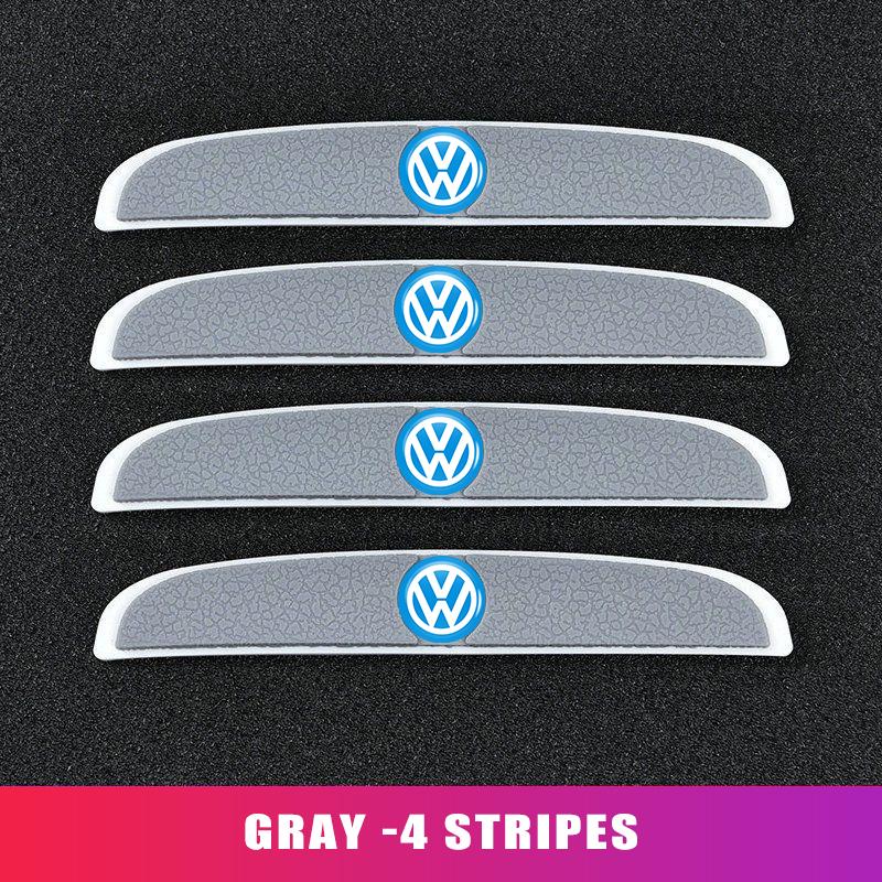 Valve Stems Caps 4PCS Car Mirror Sticker Door Side Anti Collision Strip Decals For Volkswagen VW Polo Jetta Sagitar Magotan Pass Zh7