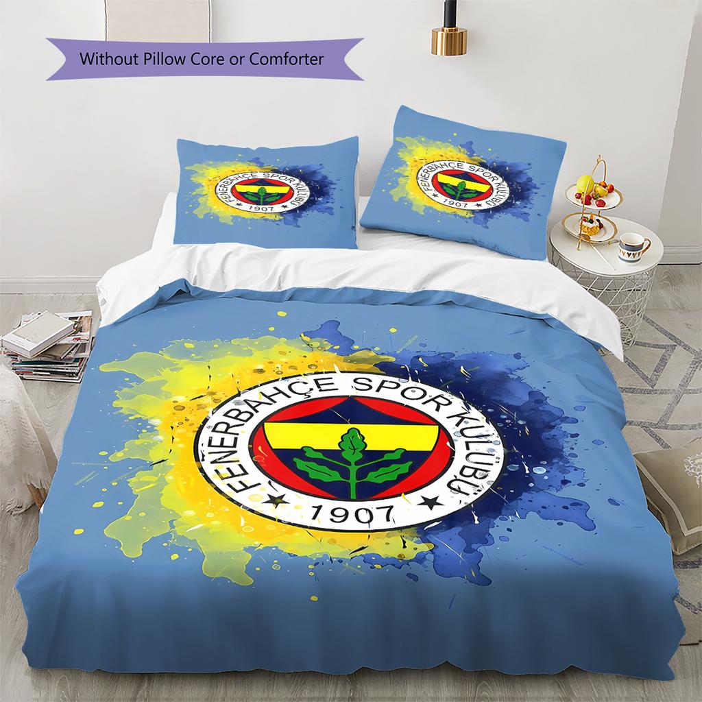 Sportovní klub Fenerbahce, Povlečení se vzorem FCSB, Sada přikrývek Povlak na přikrývku Povlak na polštář Domov Narozeninový dárek (1 * povlak na peřinu + 2 * povlak na polštář, bez jádra)