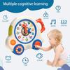 Kids Educational Telling Time Teaching Clock with Music Shape Number Color Animal and Q&A Mode,Baby Toy Gift for Ages 18 Months+