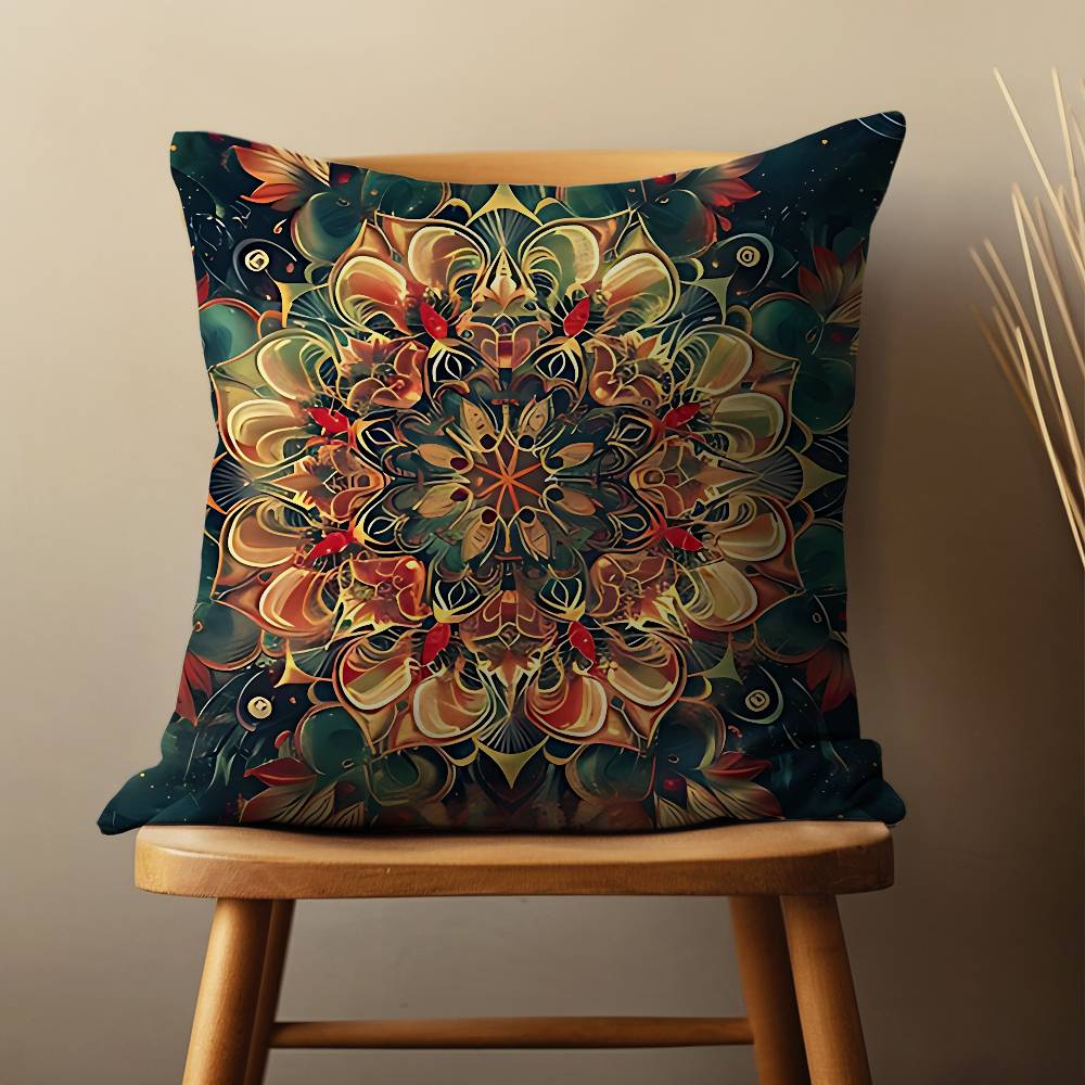 Beauty Mandala Art Totem Pillow Case For Room Sofa Cushion Cover Suitable For Home Bedroom Decoration And Protector