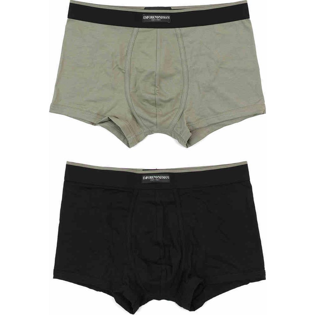 Emporio Armani Ss25 Boxer Briefs Cotton Men underwear Black Green EM000254-AF10777-MC063 M
