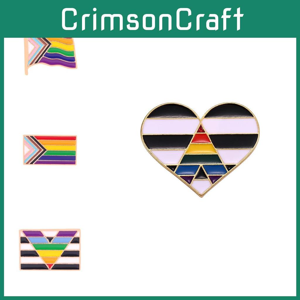 Creative Heart Shaped Rainbow Brooch Stylish Alloy Enamel Pin For Fashionable Personalization