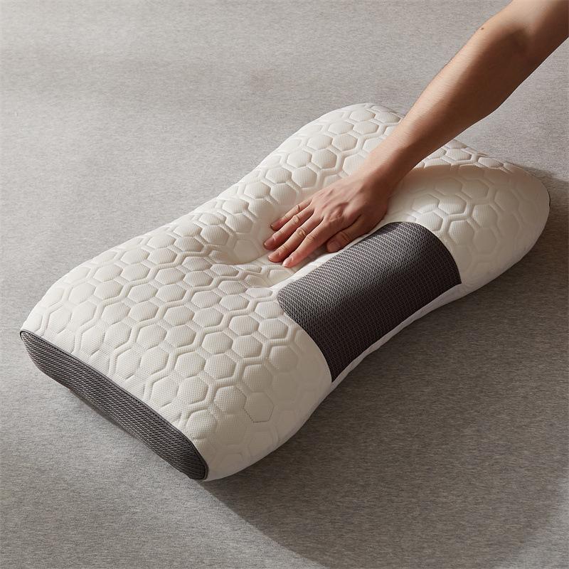 New Latex SPA Massage Pillow Cervical Vertebra Support Sleep Pillow Home Male Student Dormitory Pillow Pillow Core