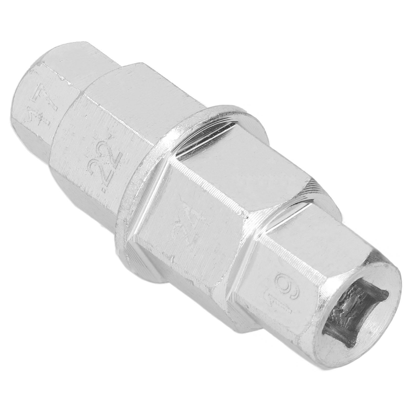 

Motorcycle Hex Axle Tool Front Rear Wheel Removal Hexagon Shaft Remover for 17 19 22 24mm Silver Gray