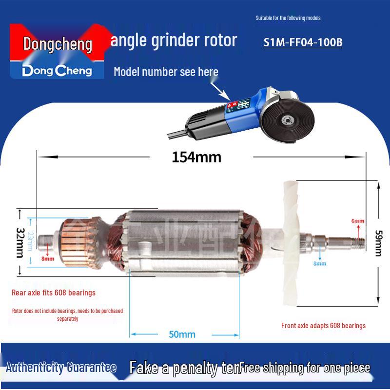 Dongcheng Szlifierka Kątowa Rotor i Zestaw Akcesoriów do Polerowania