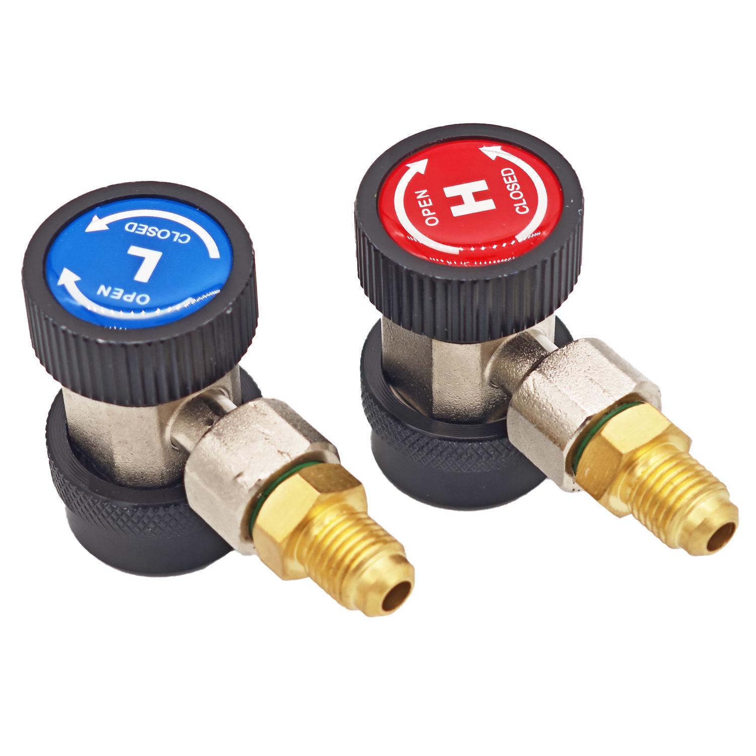 

R134A NEW A/C AC Compressor R-134A Manual Quick Coupler Adapter Air Condition 1/4 SAE Connectors Accessories