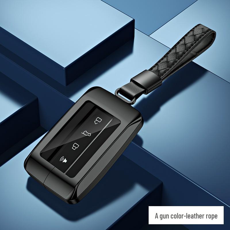 Tank 300 Car Key Case: Aluminum Alloy Full Coverage Set with Square Buckle.